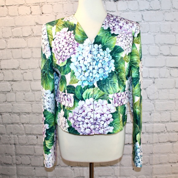 Dolce & Gabbana 2017 hydrangea matelasse jacket